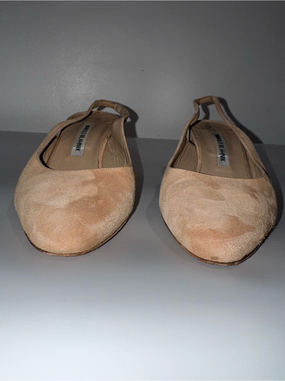 Manolo Blahnik Allurasa slingback block heels nude side 38.5 - Picture 5 of 11